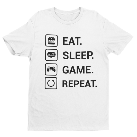 Eat. Sleep. Game. Repeat. T-Shirt Herren